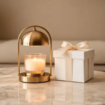 Mikasa candle warmer and home fragrance vignette